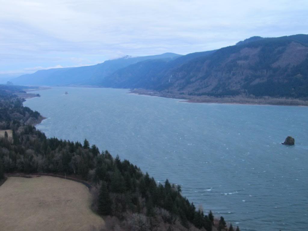 The Columbia River. It has been really really windy along this river with whitecaps along the water. It is making me feel tempted to find an Oregon Trail app for my iTouch as I ride E along the route that Lewis and Clark followed two hundred years ago.